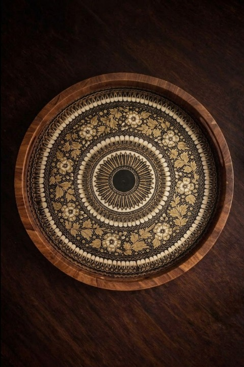 The Zari Round Heritage Tray (12-Inch)