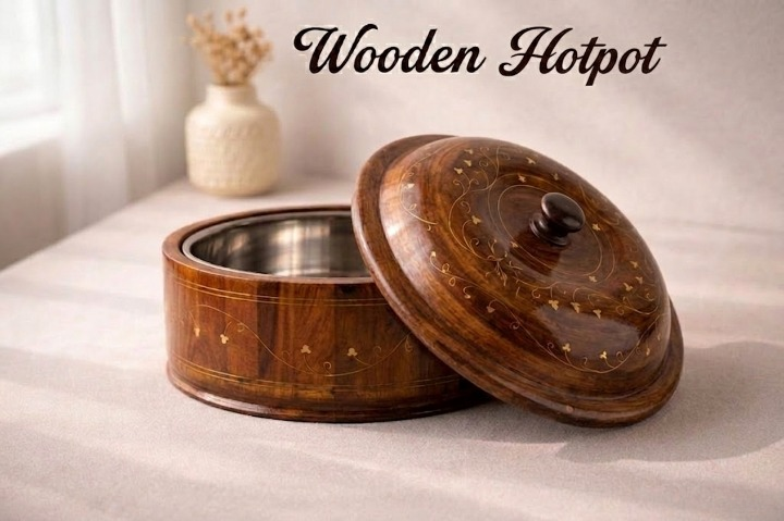 Handcrafted Brass Inlay Hotpot – Insulated Steel Inner