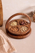Premium Foldable Wooden Heart-Shape Dry Fruit Basket