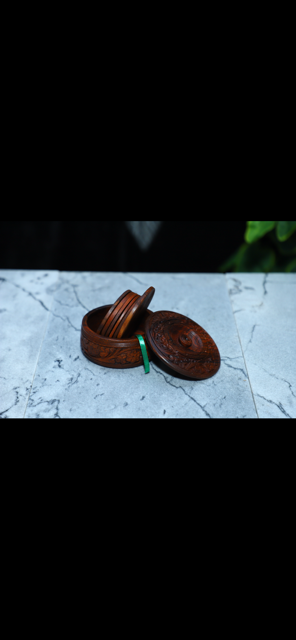 Wooden Tea Coaster Set – Pack of 6