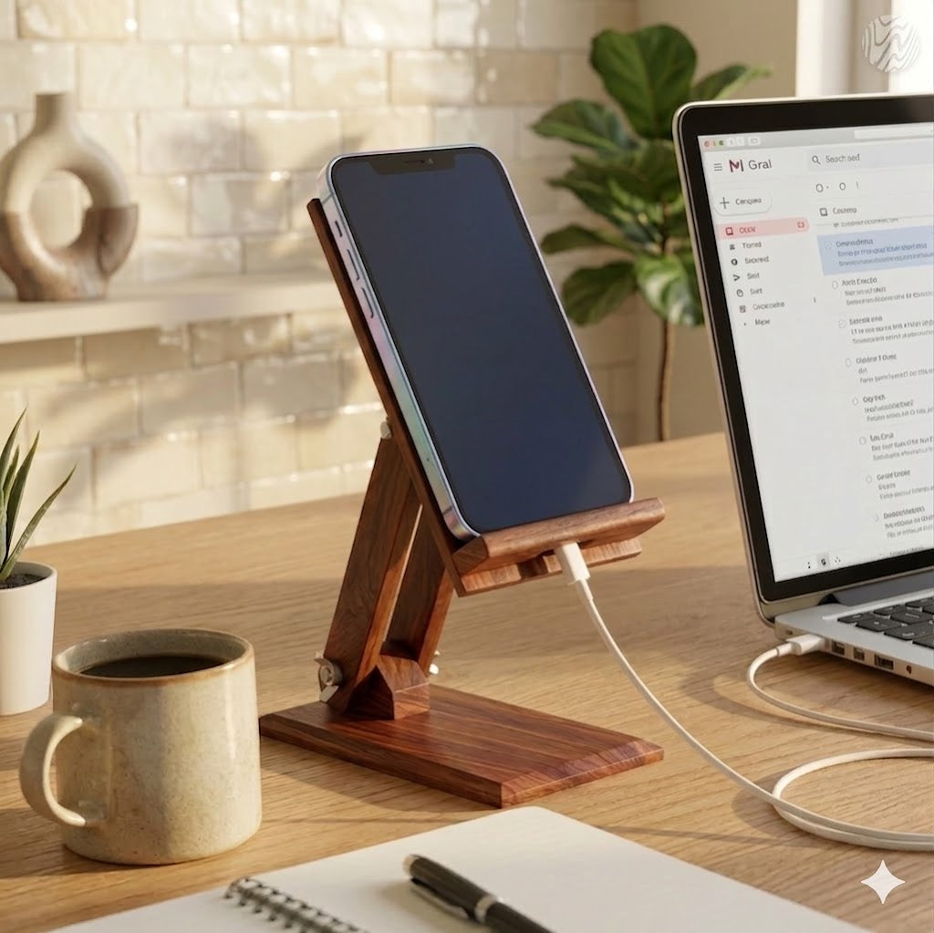 Modern Rotatable Universal Solid Wood Mobile Stand&nbsp;